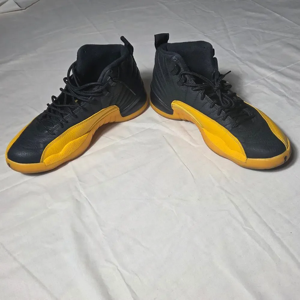 Air Jordan 12 Retro University Gold Black Yellow 130690-070 Mens Size 9 No Box